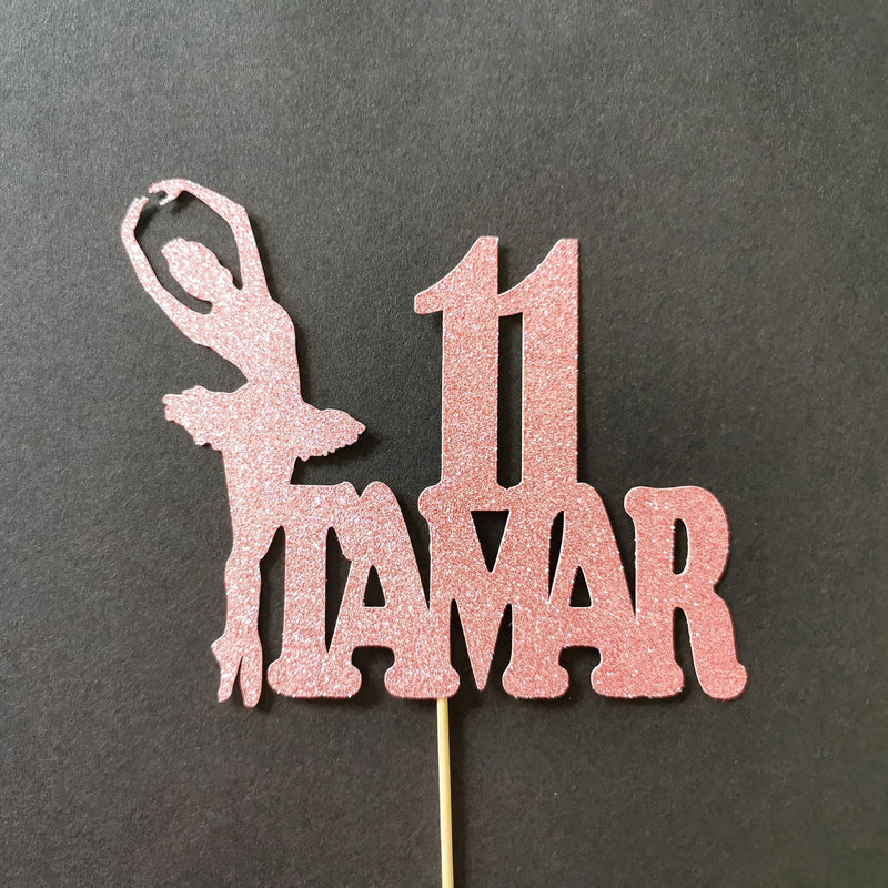 Personalised Ballerina Birthday Cake Topper