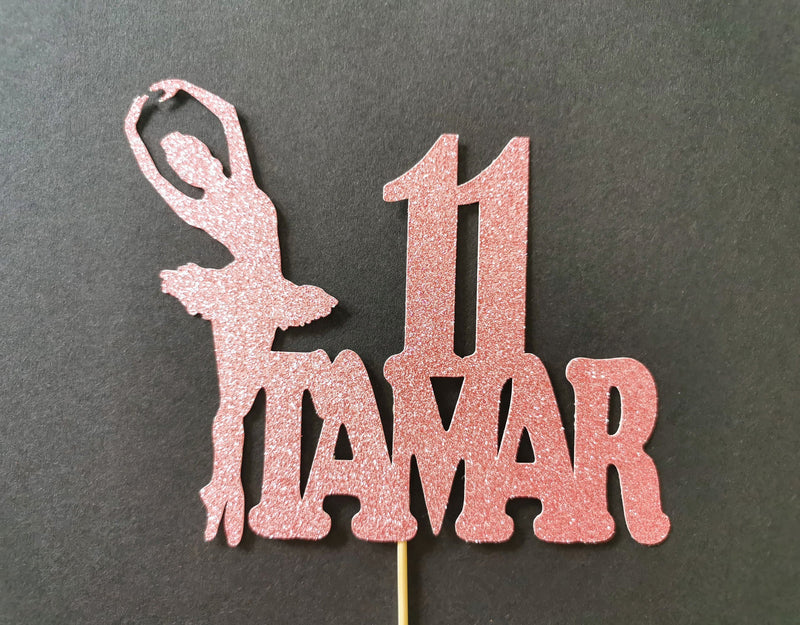 Personalised Ballerina Birthday Cake Topper