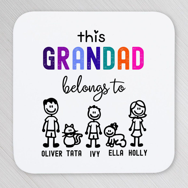 Personalised Coaster Gift for Grandad