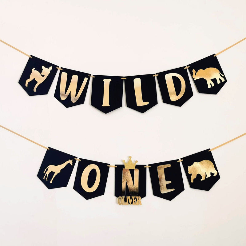 wild one birthday highchair banner 