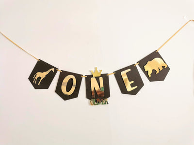 Personalised Wild One Birthday Highchair Banner