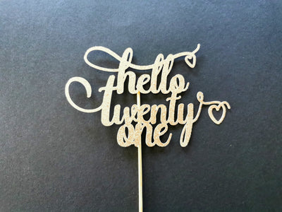 Hello Twenty-one Custom Cake Topper