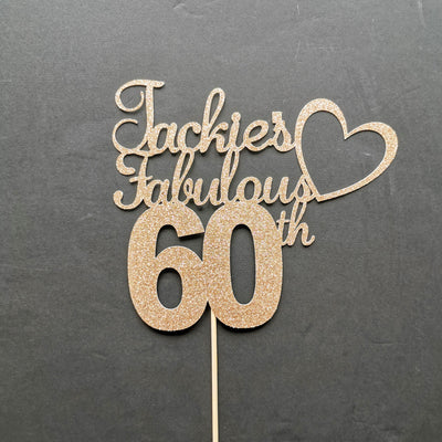 Personalised Fabulous 60th Cake topper