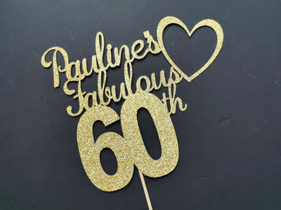 Personalised Fabulous 60th Cake topper