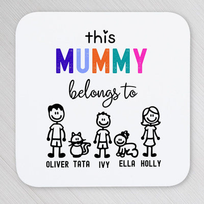 Personalised mummy coaster