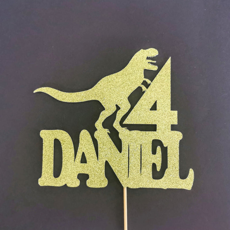 Personalised Dinosaur Cake topper - Any Age