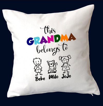 This Grandma Belongs To Custom Cushion