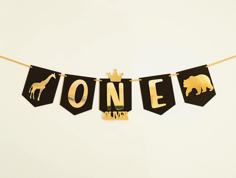 Personalised Wild One Birthday Highchair Banner