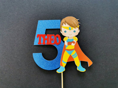 Personalised Superhero Boy Cake topper