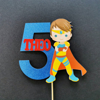 Personalised Superhero Boy Cake topper