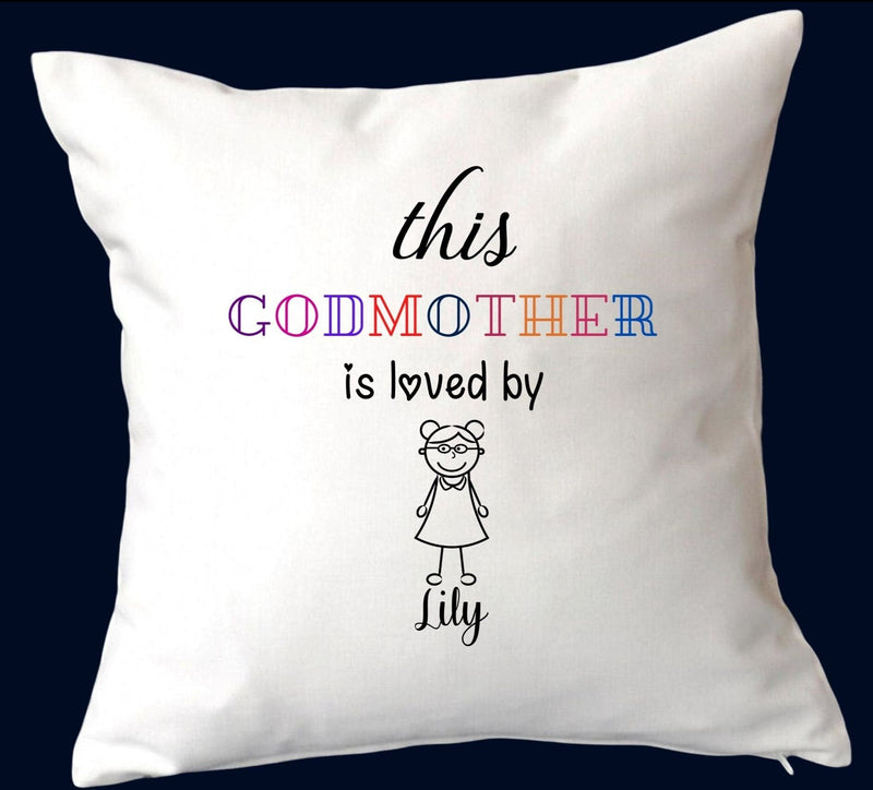 personalised godmother cushion