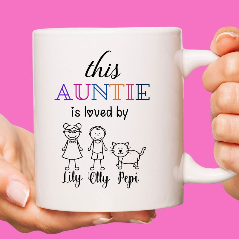 This Auntie is Loved by Custom Coffee Mug