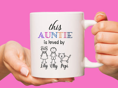 This Auntie is Loved by Custom Coffee Mug