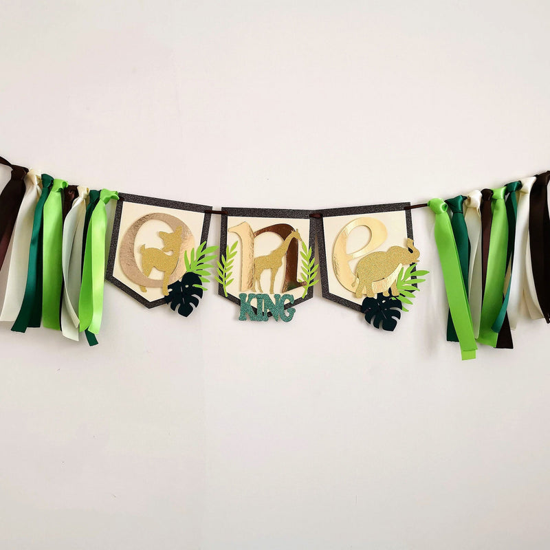 wild one birthday highchair banner 