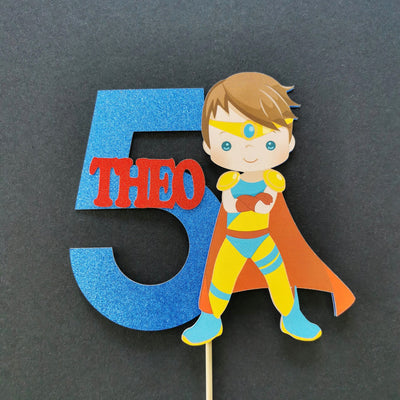 Personalised Superhero Boy Cake topper