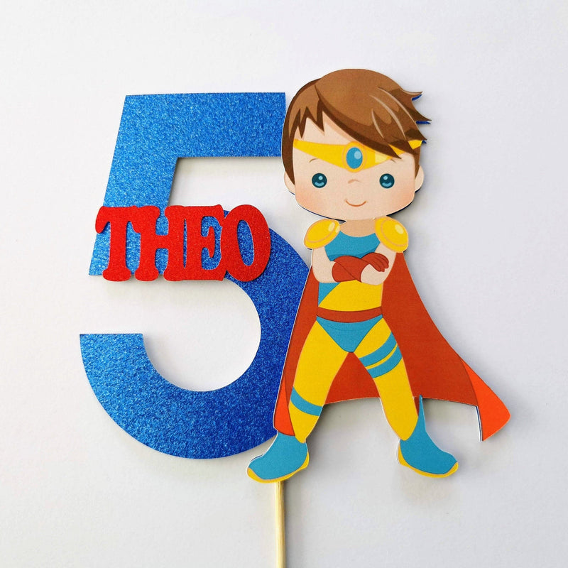 Personalised Superhero Boy Cake topper