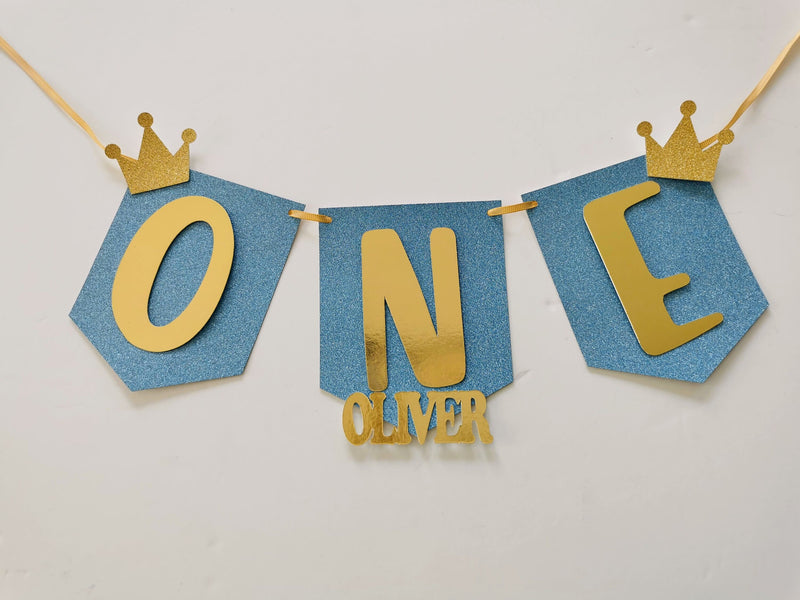 Personalised One Birthday Highchair Banner