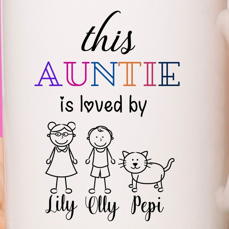 This Auntie is Loved by Custom Coffee Mug