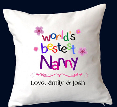 Custom World's Bestest Nanny Cushion