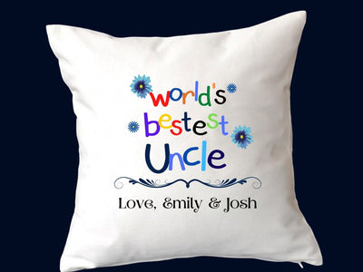 Custom World's Bestest Uncle Cushion