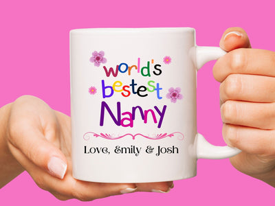 Custom World's Bestest Nanny Coffee Mug