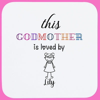 personalised coaster for godmother