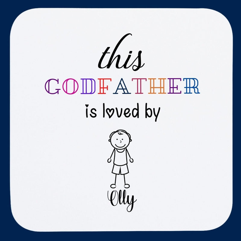 personalised coaster for godfather