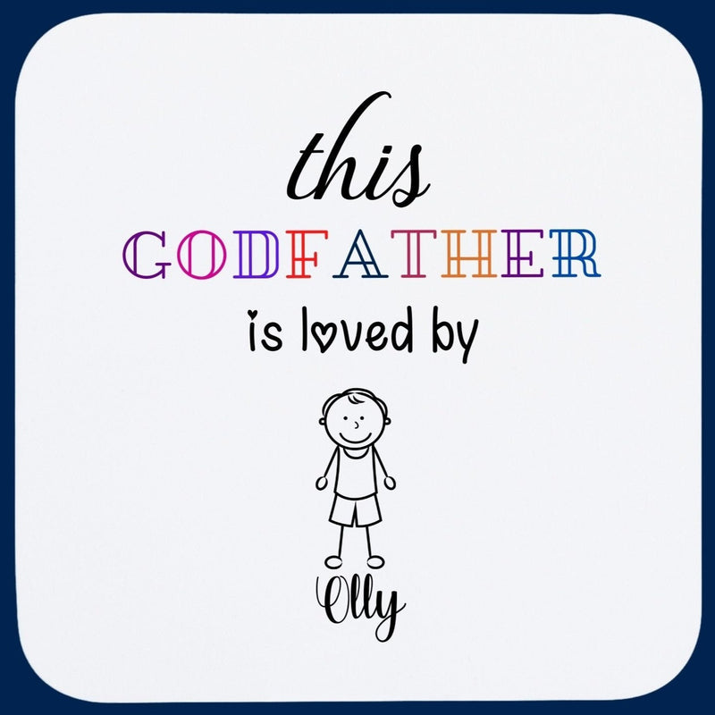 personalised coaster for godfather