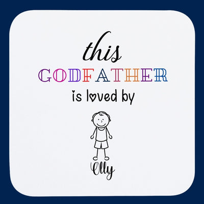 personalised godfather coaster