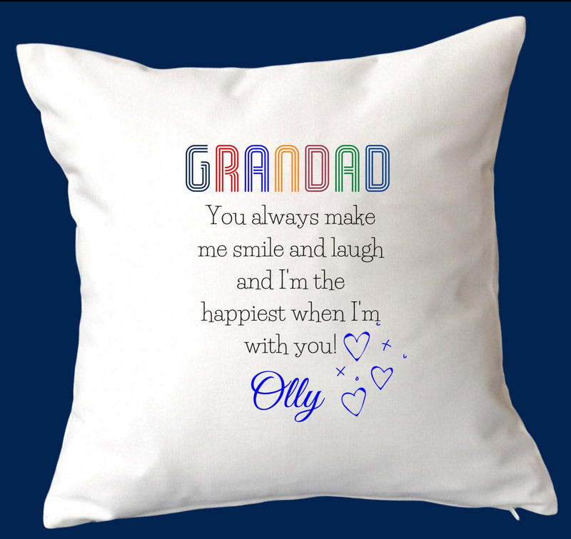 Custom Best Grandad Ever Cushion Gift