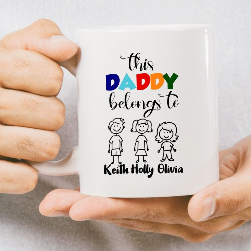 This Daddy Belongs to Custom Coffee Mug