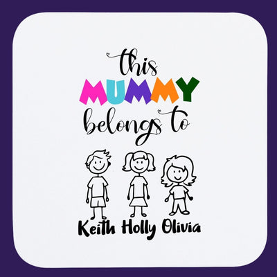 Personalised mummy coaster