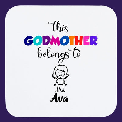 Personalised godmother coaster