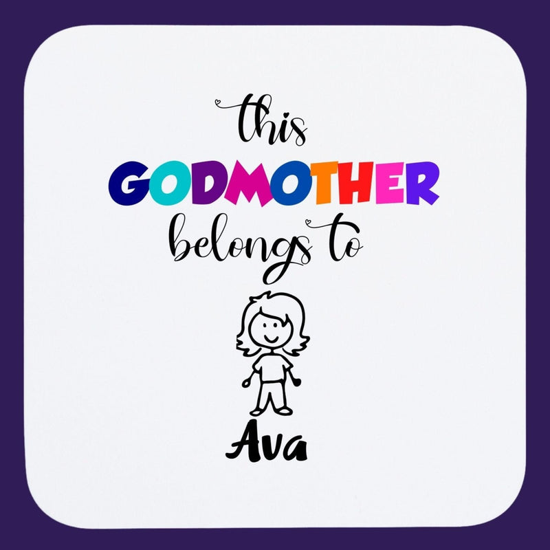 Personalised godmother coaster