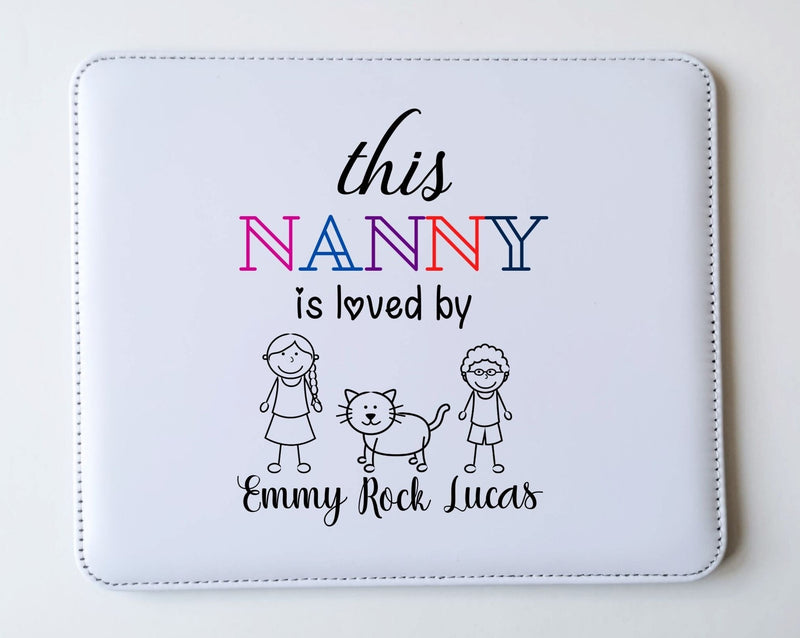 Personalised PU Leather Mouse Pad for Nanny