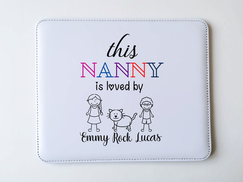 Personalised PU Leather Mouse Pad for Nanny