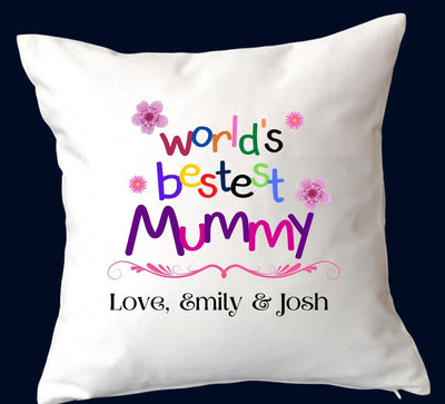 Custom World's Bestest Mummy Cushion