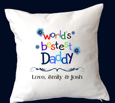 Custom World's Bestest Daddy Cushion