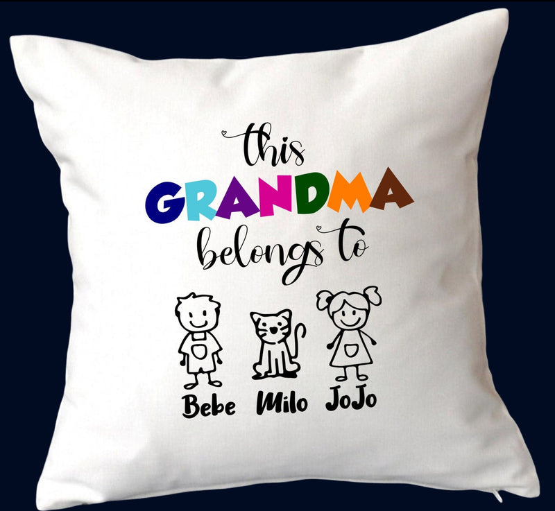 This Grandma Belongs To Custom Cushion