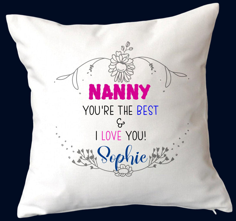 Personalised Best Nanny Ever Cushion