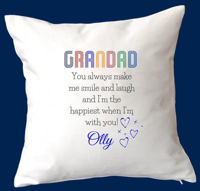 Custom Best Grandad Ever Cushion Gift