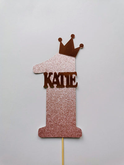 Personalised One Birthday Highchair Banner & Cake topper bundle