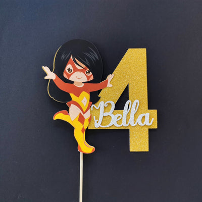 Personalised Superhero Girl Cake topper