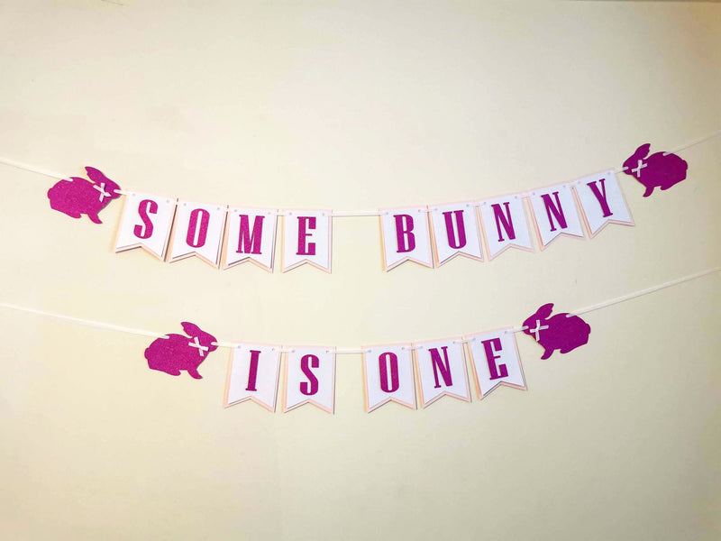 Custom Some bunny is One Birthday Banner