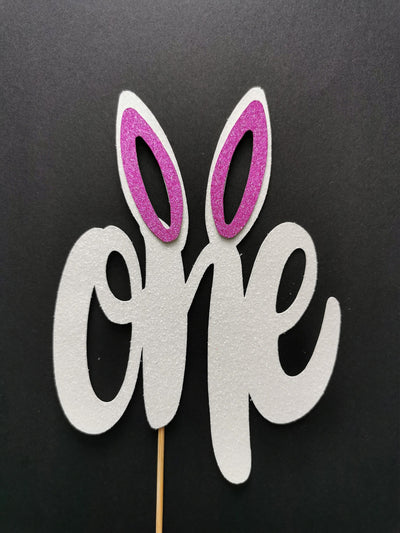 One Bunny ears cake topper