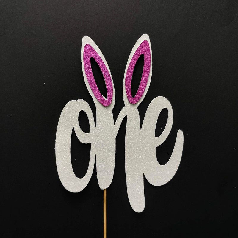 One Bunny ears cake topper