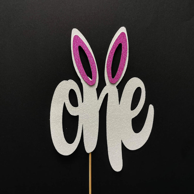 One Bunny ears cake topper