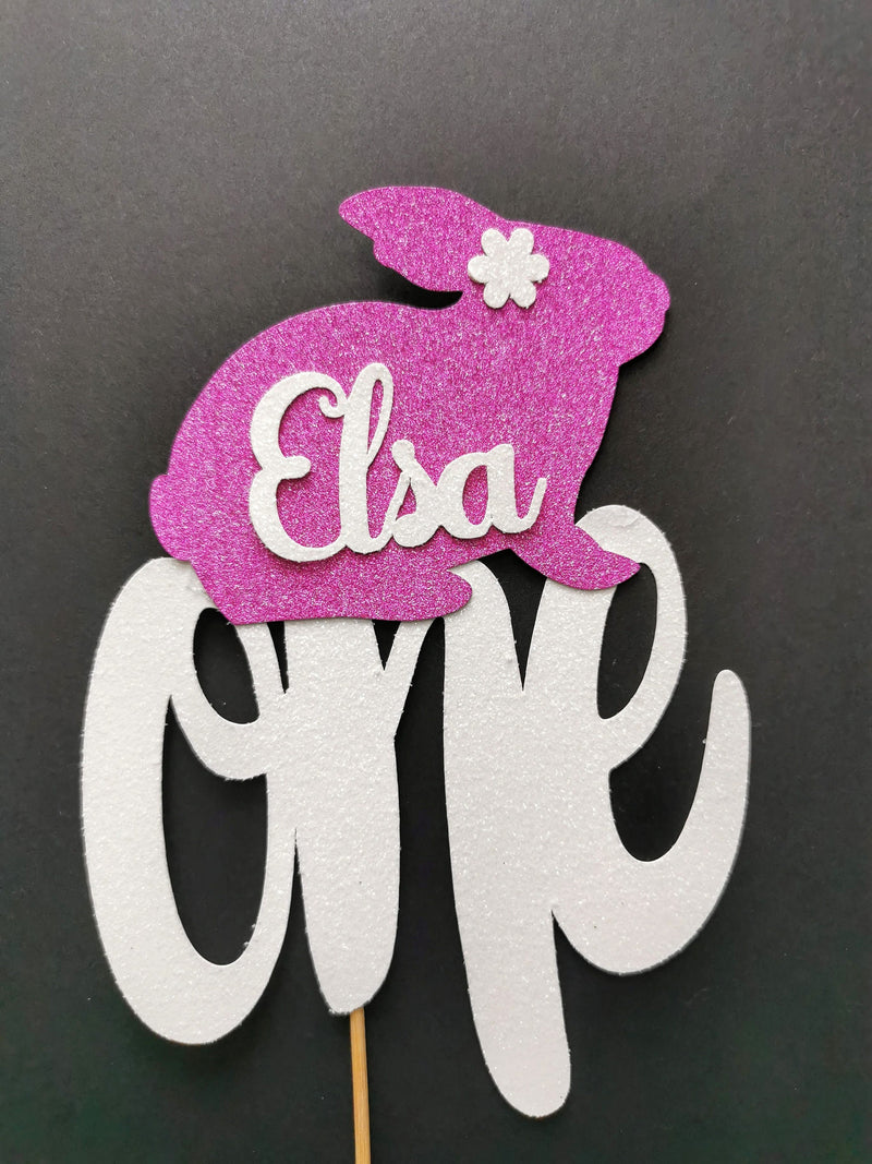 Personalised Bunny cake topper