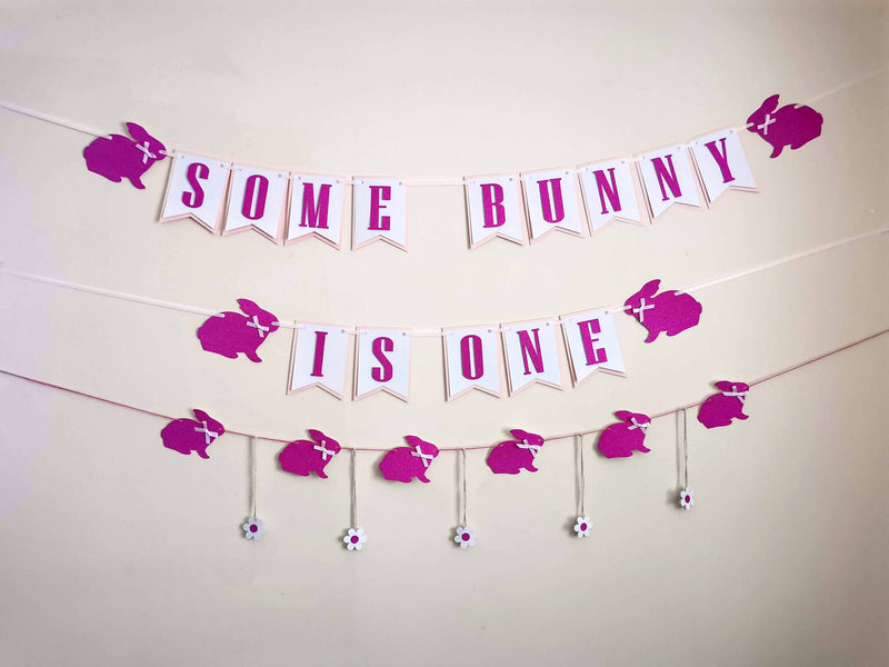 Custom Some bunny is One Birthday Banner