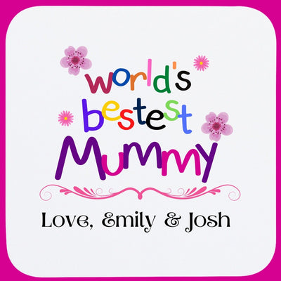 Custom World's Bestest Mummy Coaster